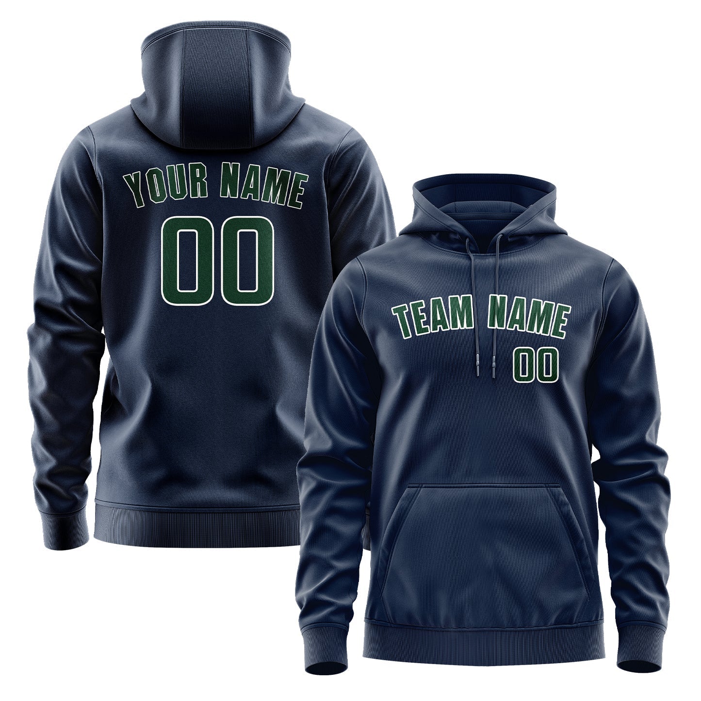 Custom Blue Green Hoodie
