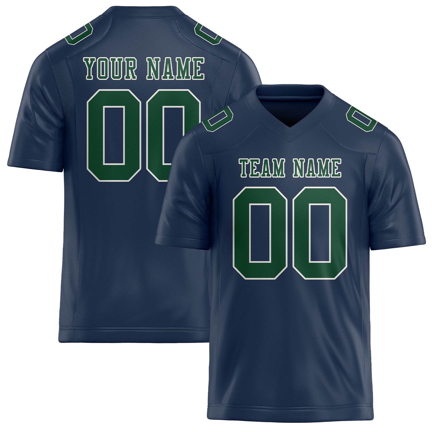 Custom Blue Green Football Jersey