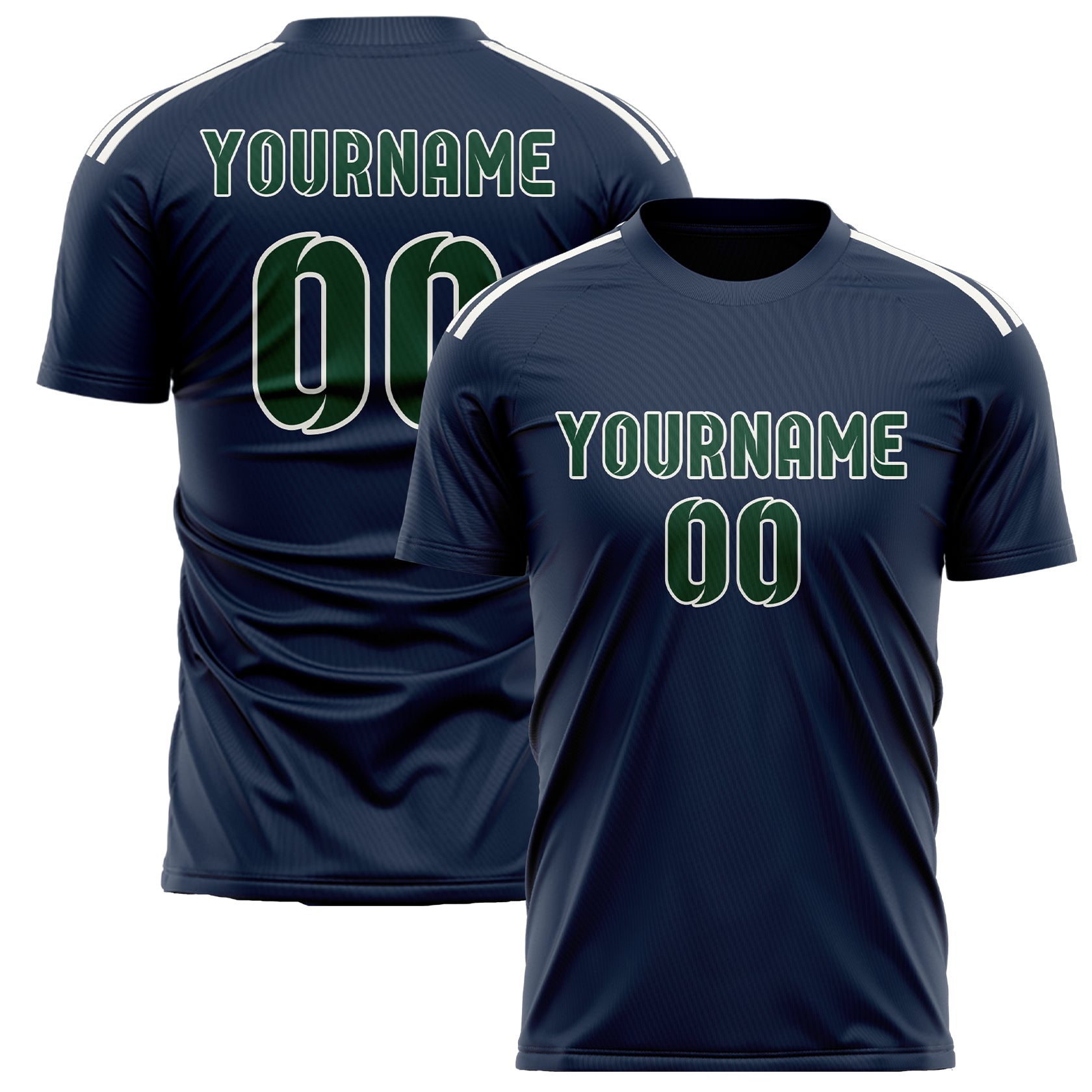 Custom Blue Green Soccer Jersey