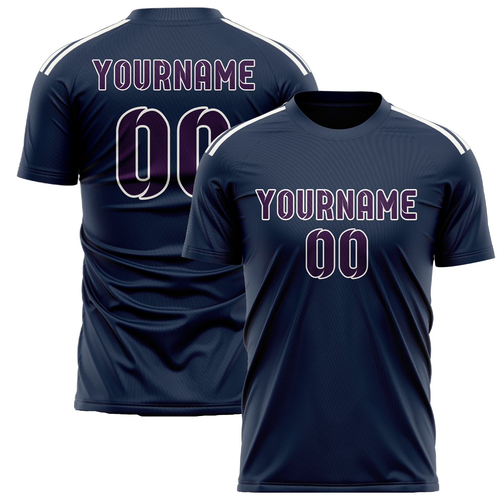 Custom Blue Purple Soccer Jersey