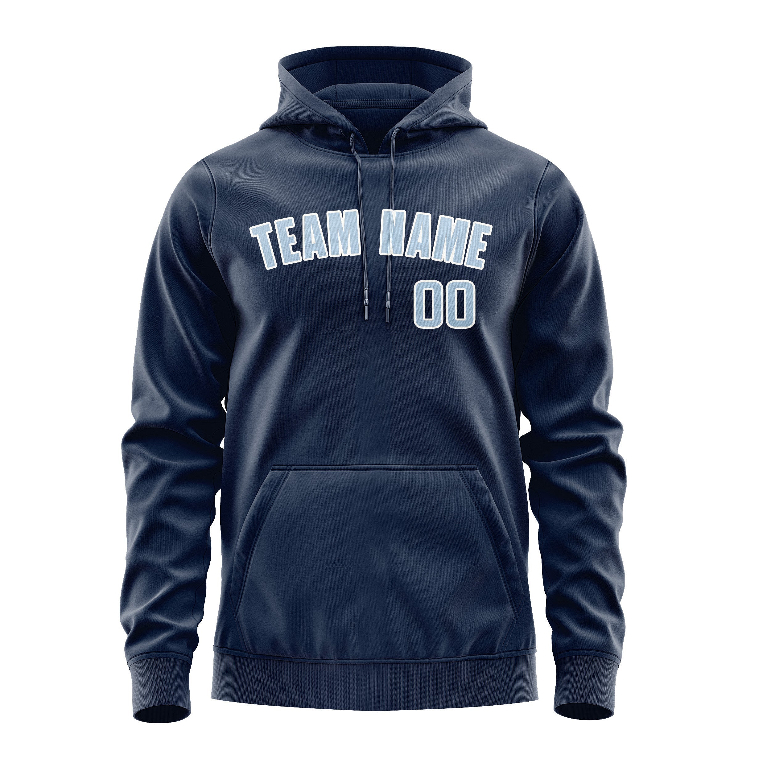 Custom Blue Light Blue Hoodie