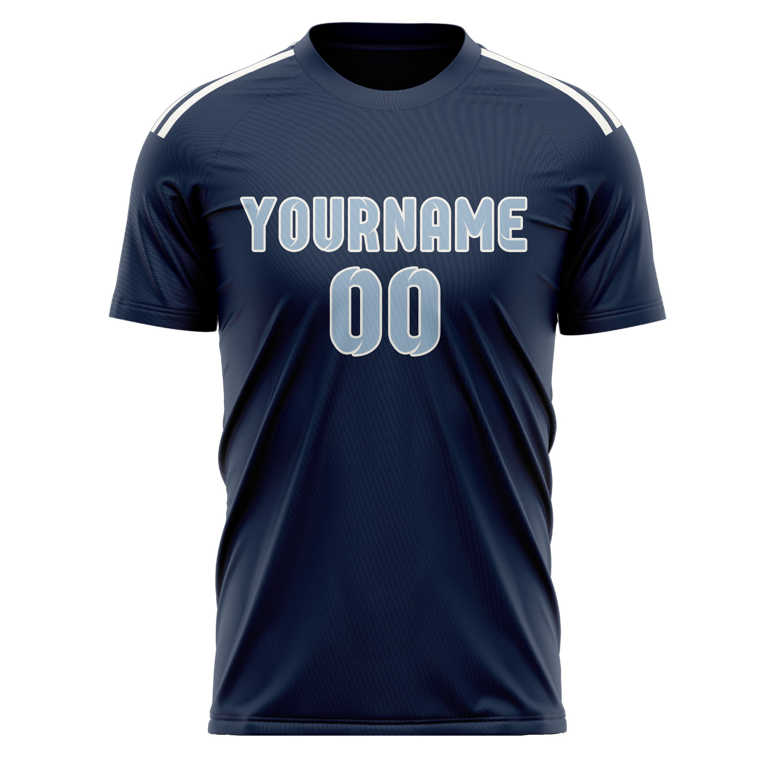 Custom Blue Light Blue Soccer Jersey