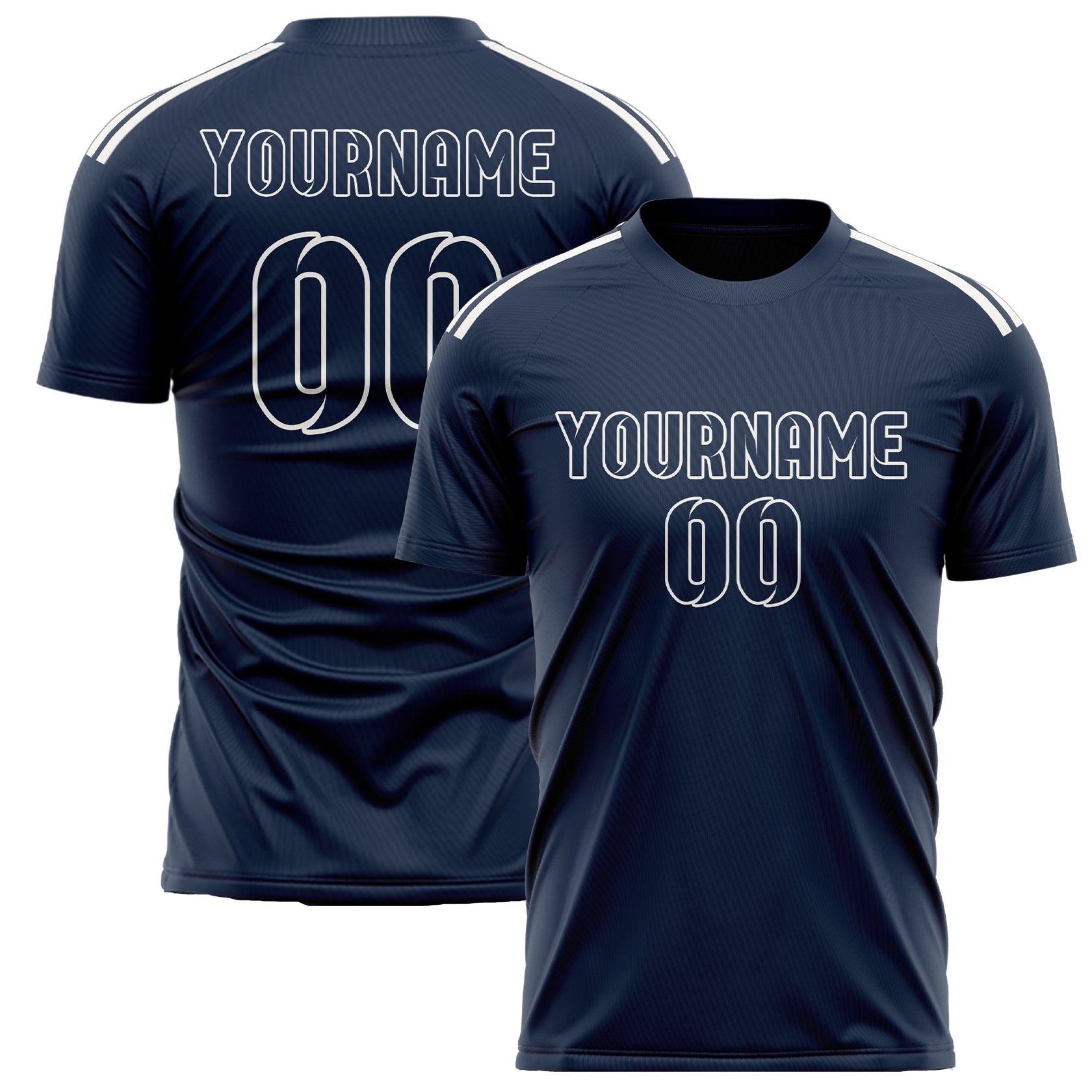 Custom Blue Blue Soccer Jersey