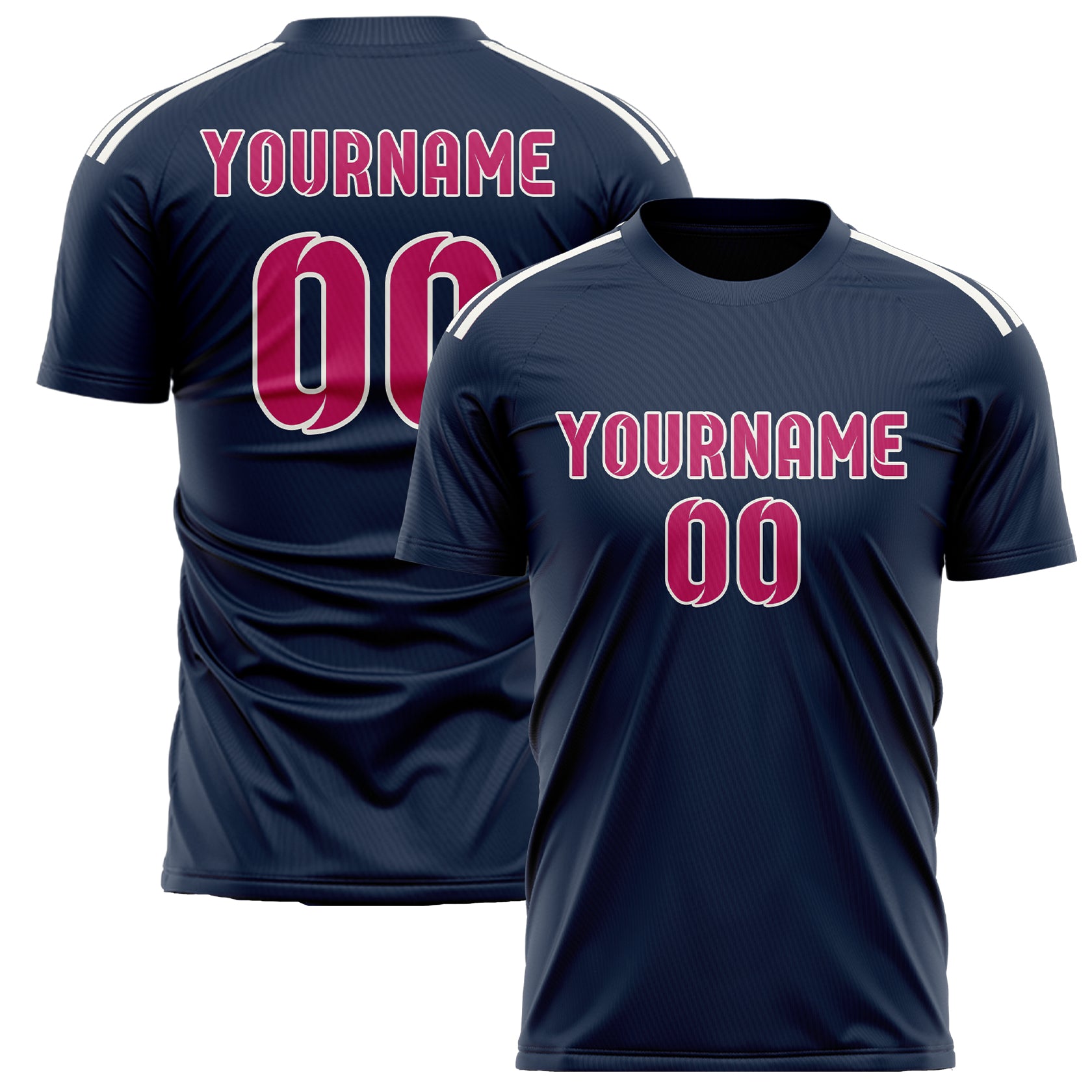 Custom Blue Pink Soccer Jersey