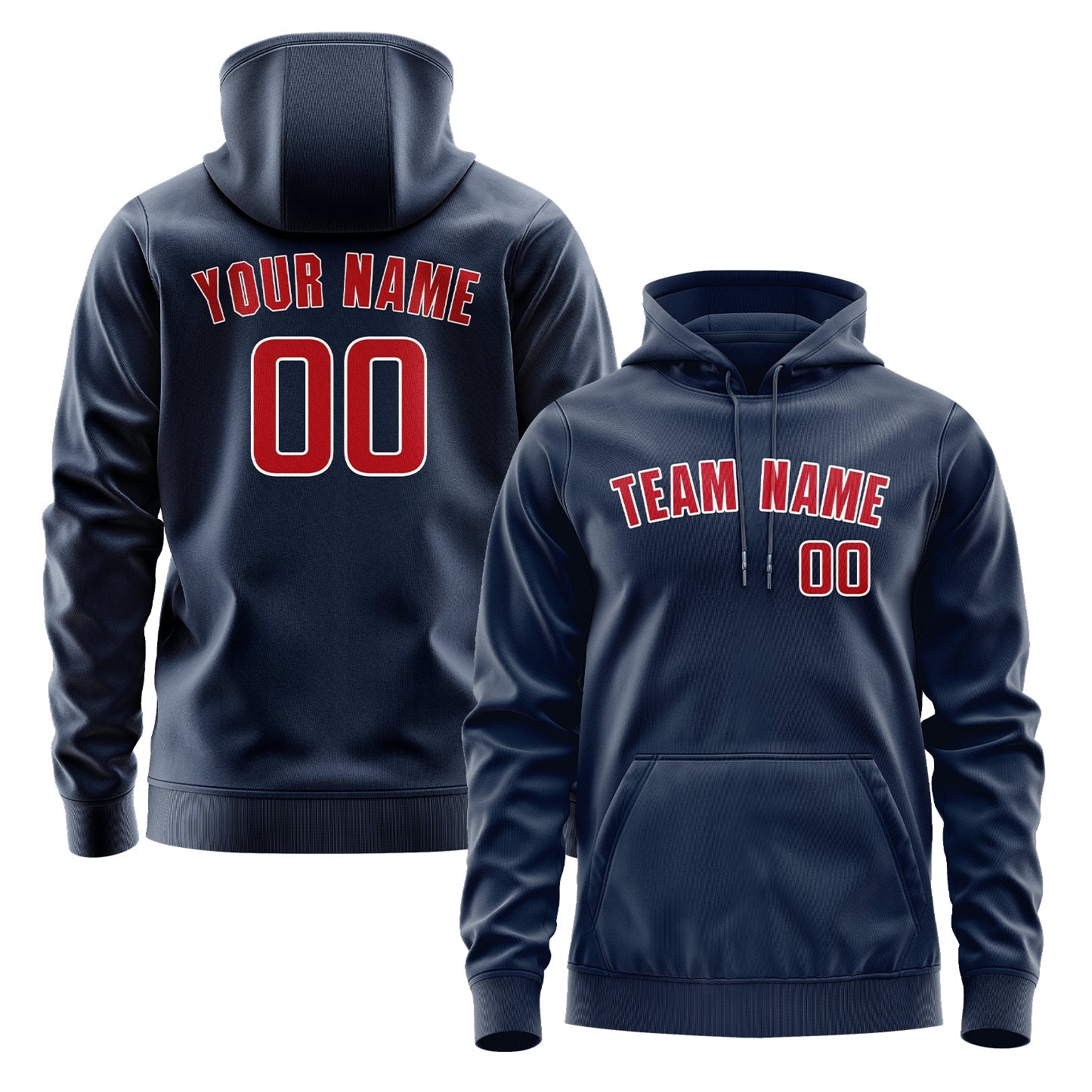 Custom Blue Red Hoodie