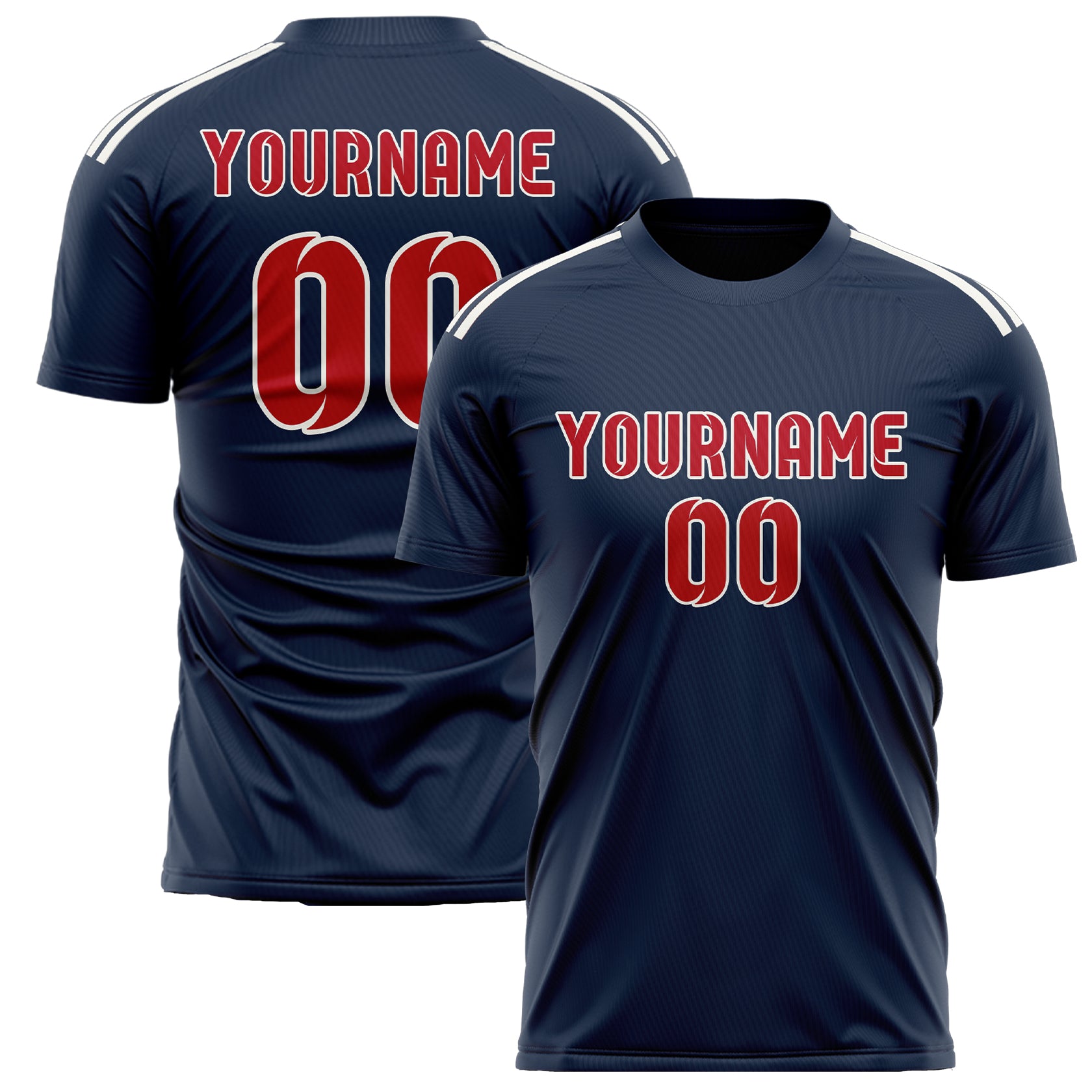Custom Blue Red Soccer Jersey