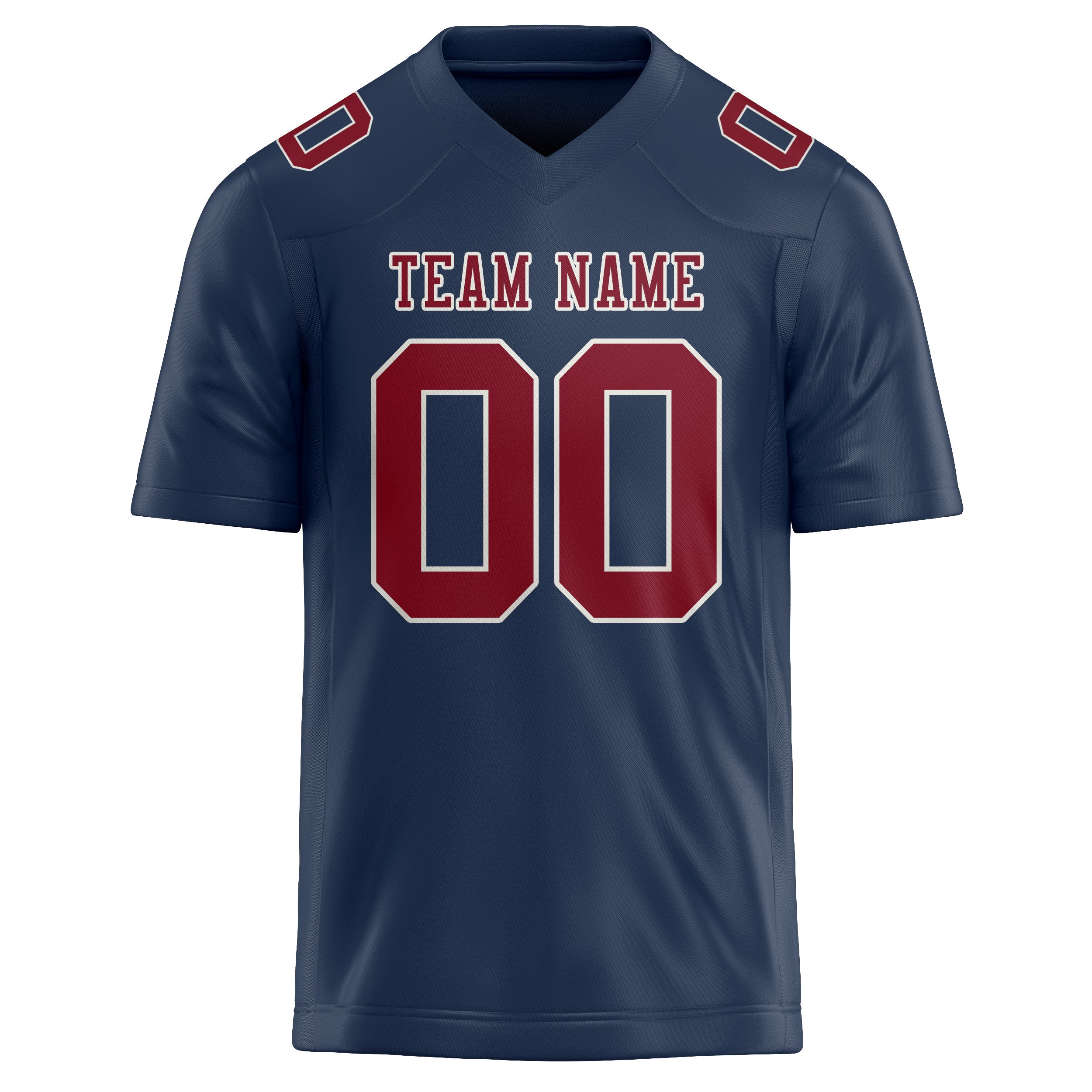 Custom Blue Crimson Red Football Jersey
