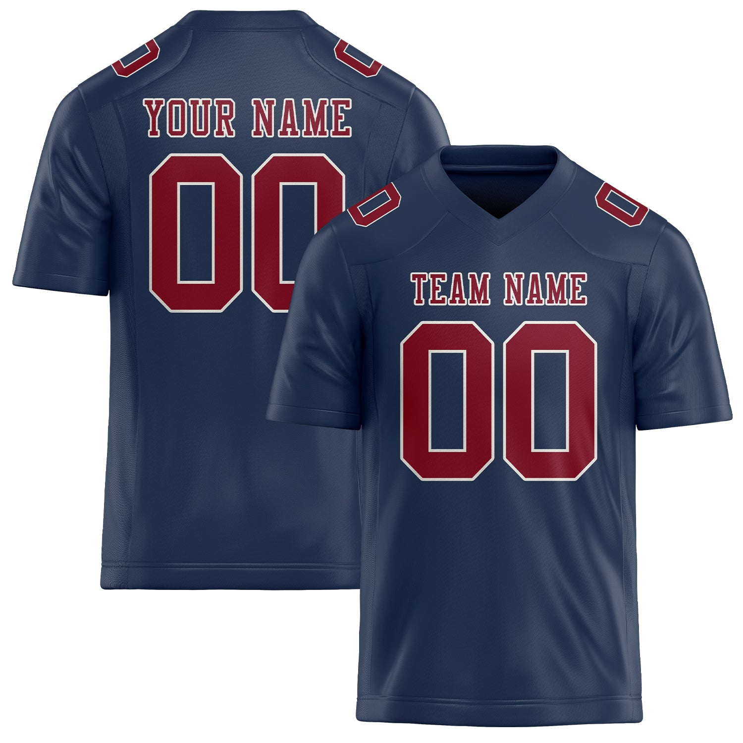 Custom Blue Crimson Red Football Jersey