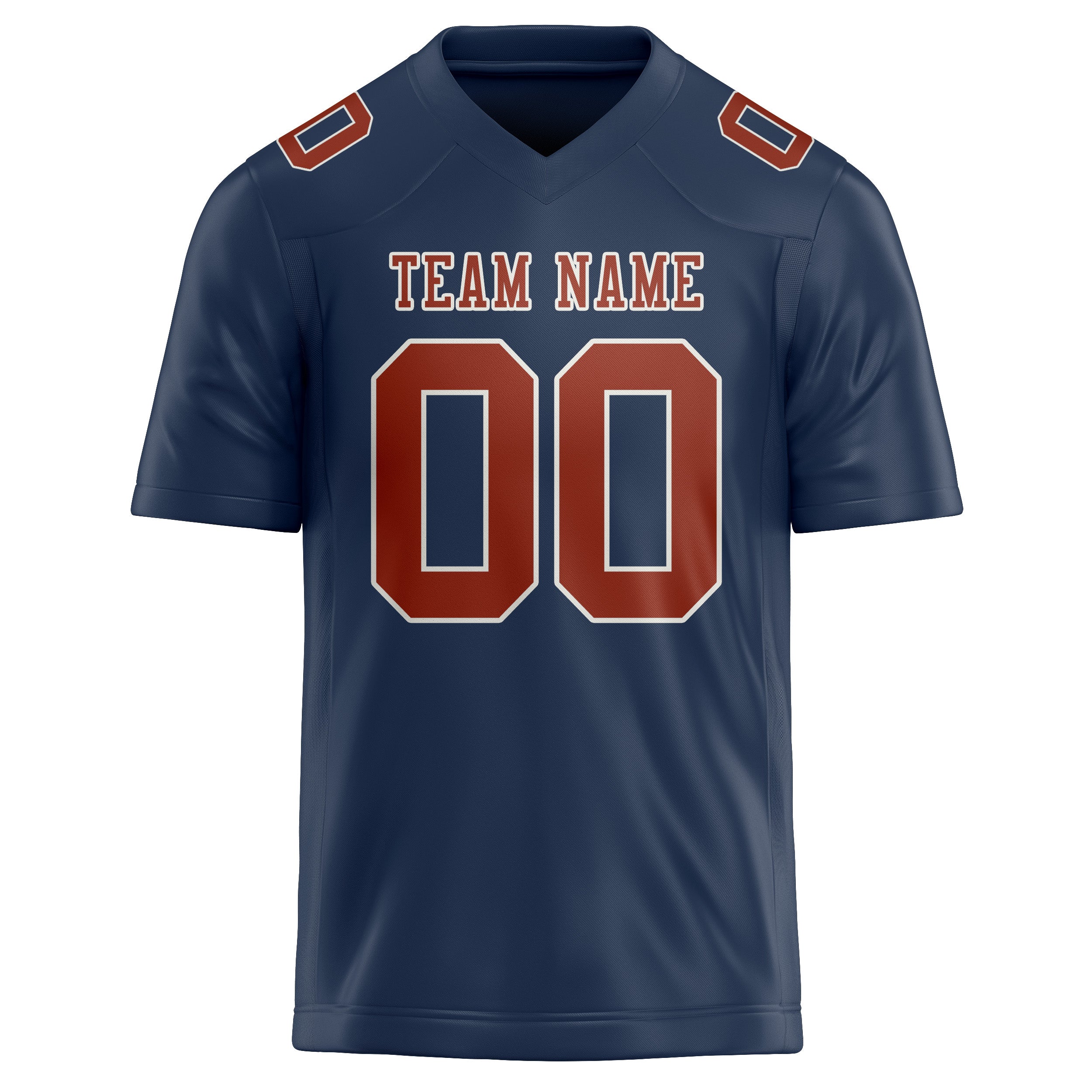 Custom Blue Coral Red Football Jersey