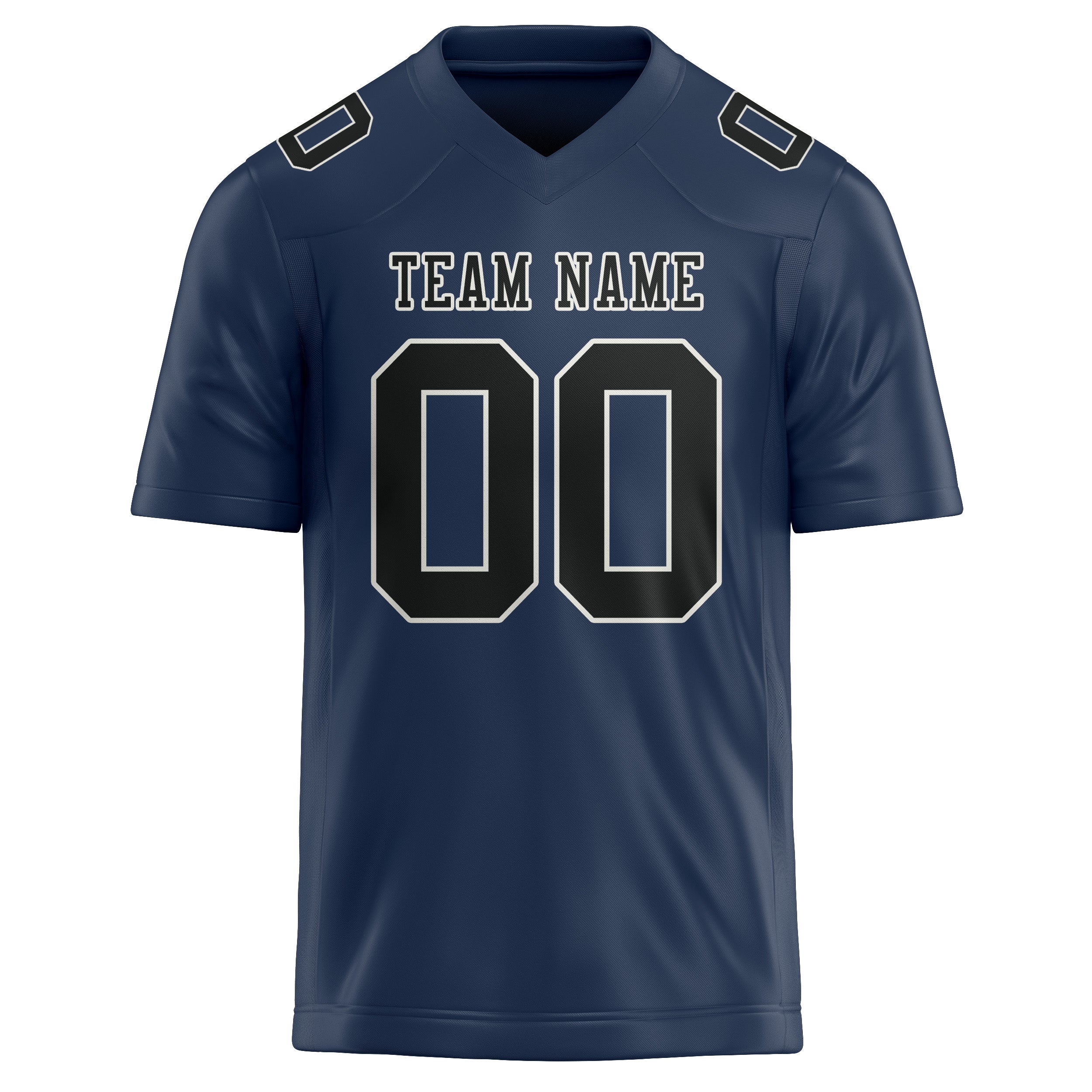 Custom Blue Black Football Jersey