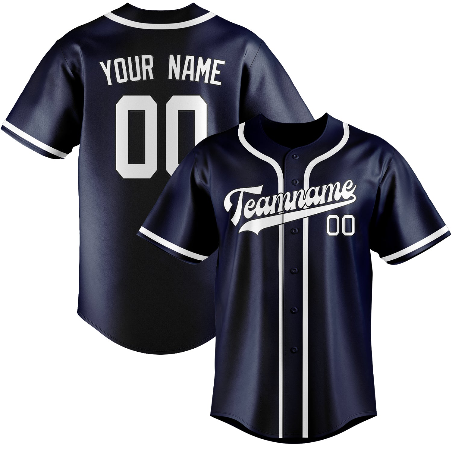 Custom Blue White Baseball Jersey