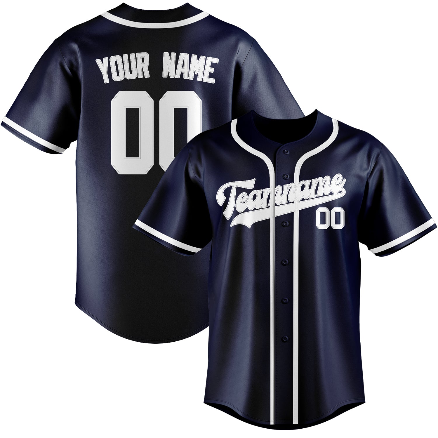 Custom Blue White Baseball Jersey