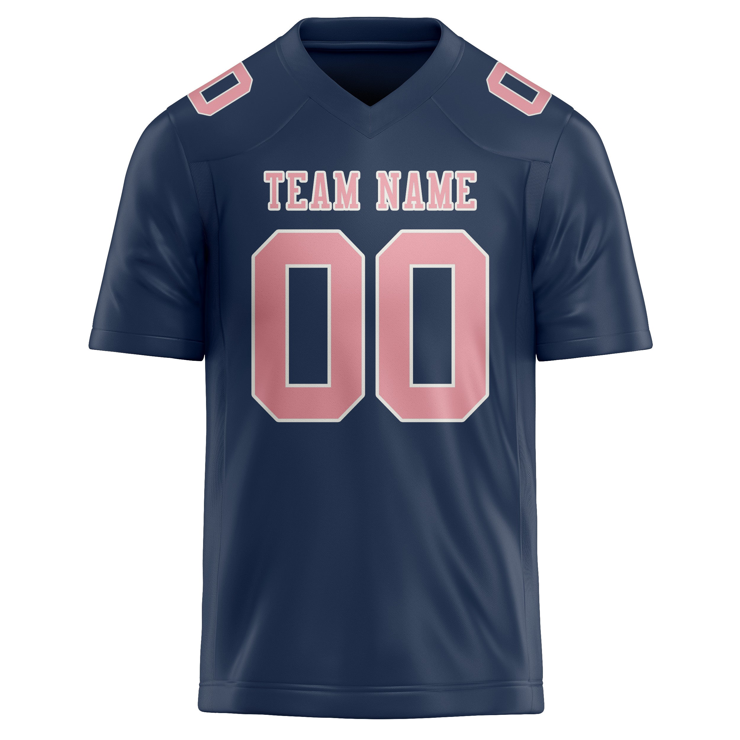 Custom Blue Light Pink Football Jersey