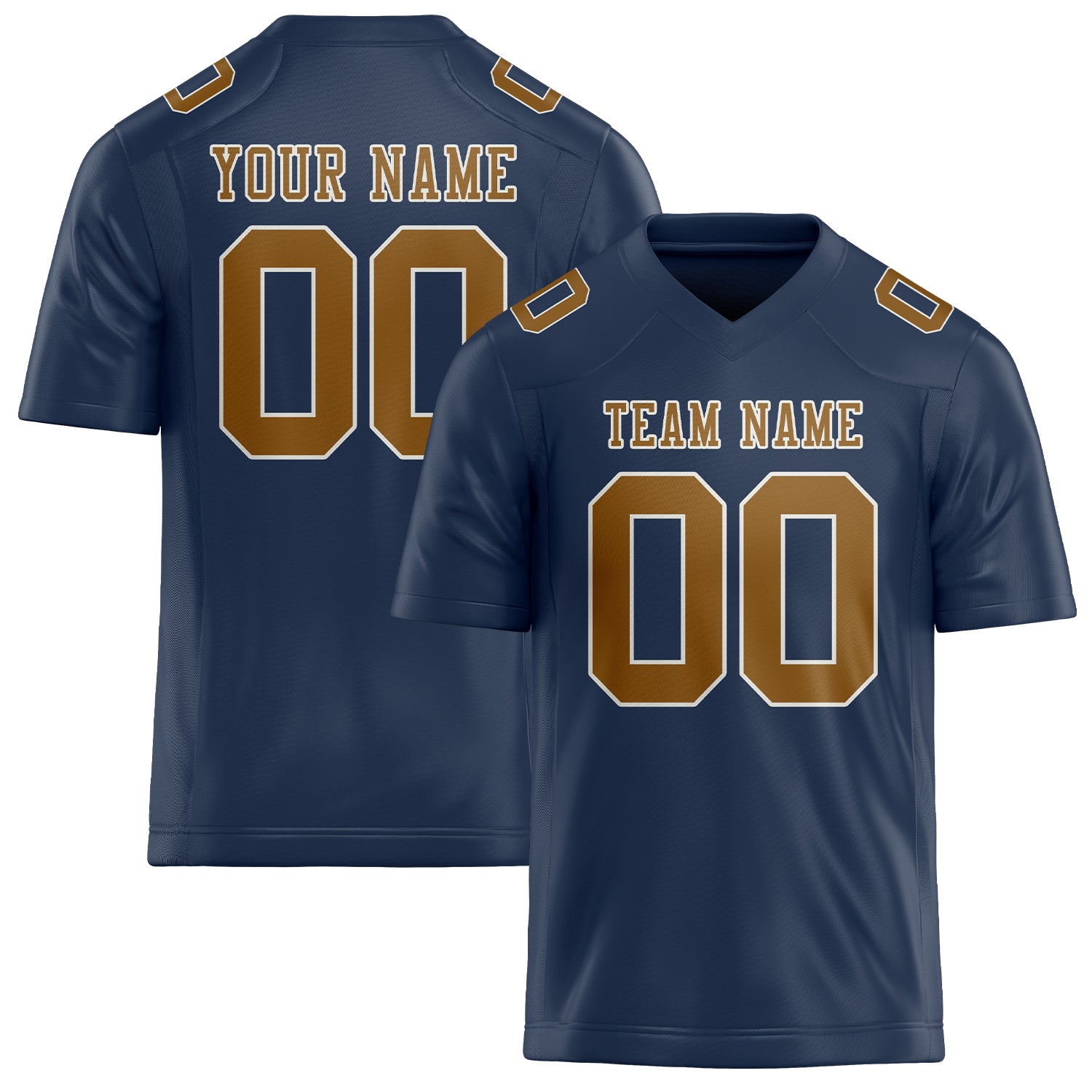 Custom Blue Khaki Football Jersey