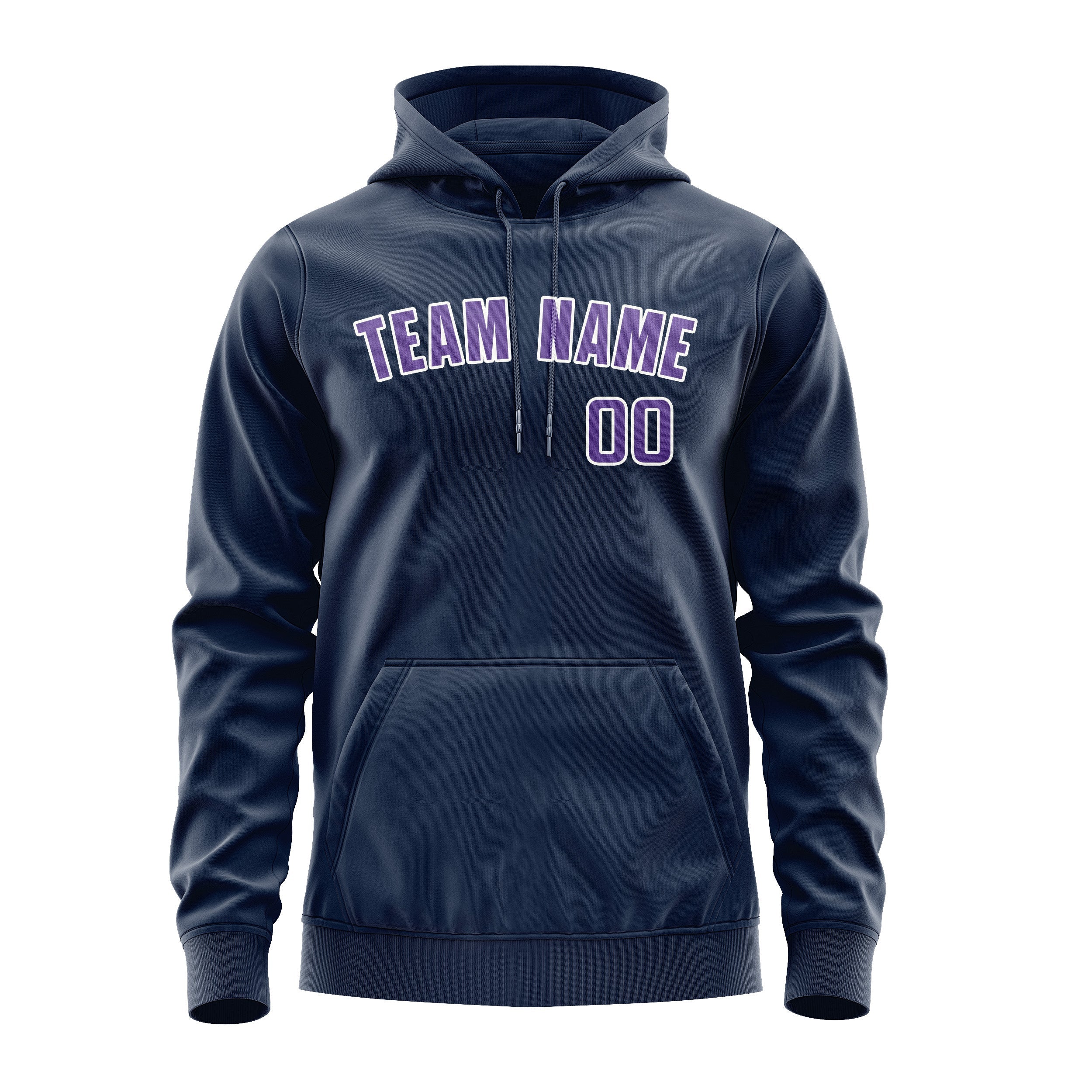 Custom Blue Light Purple Hoodie