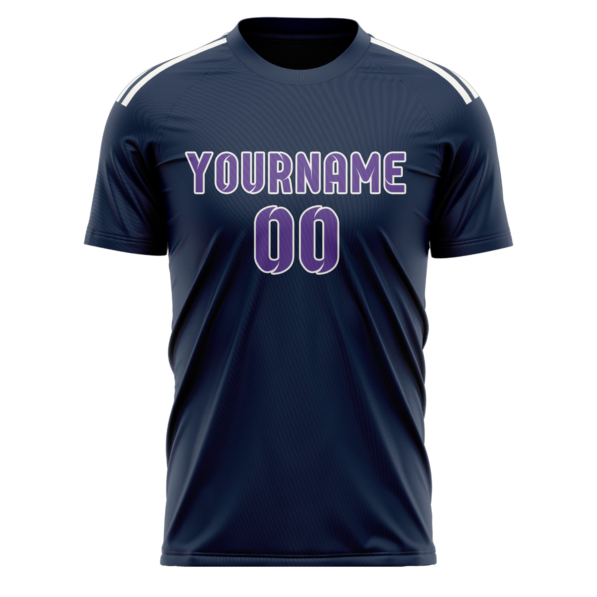 Custom Blue Light Purple Soccer Jersey