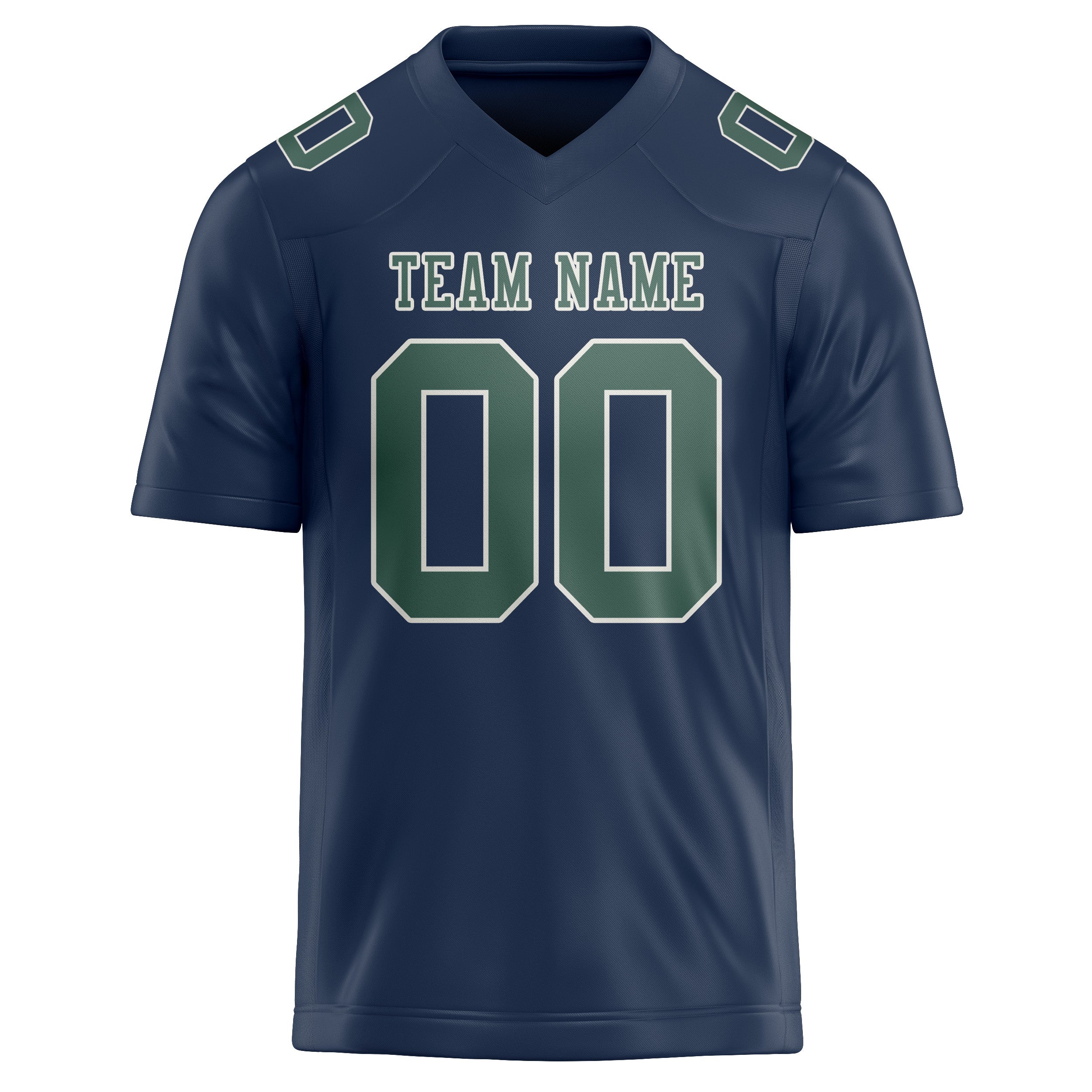 Custom Blue Blue Green Football Jersey