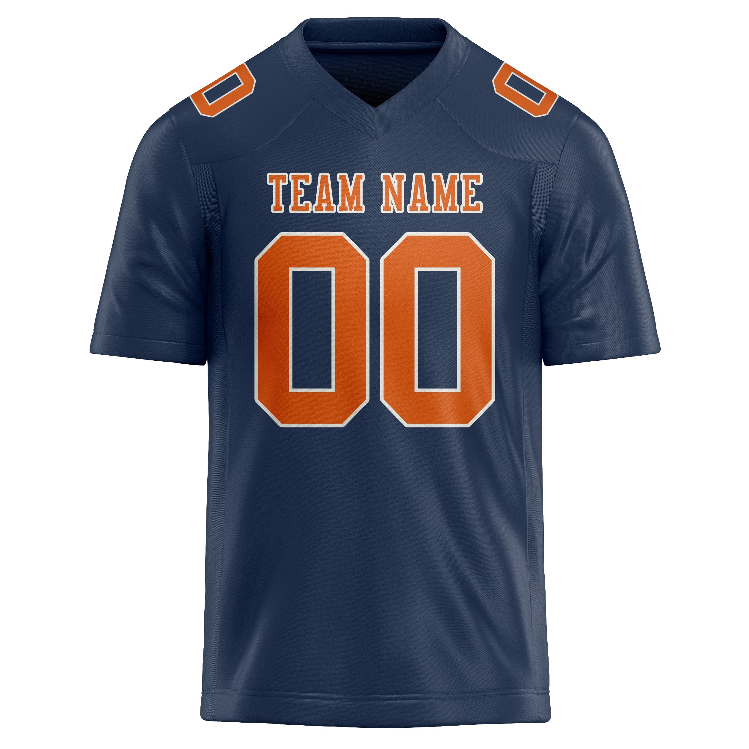 Custom Blue Orange Football Jersey