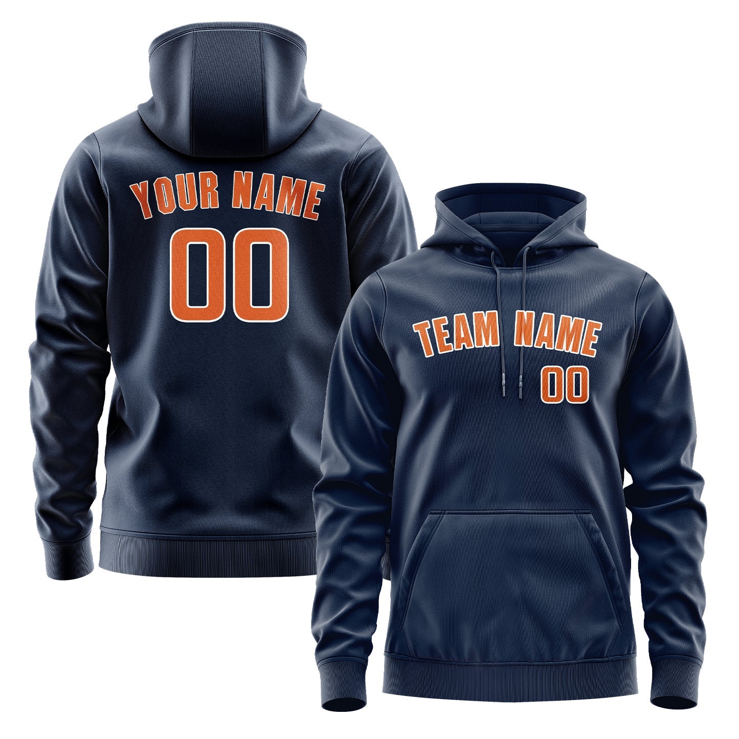 Custom Blue Orange Hoodie