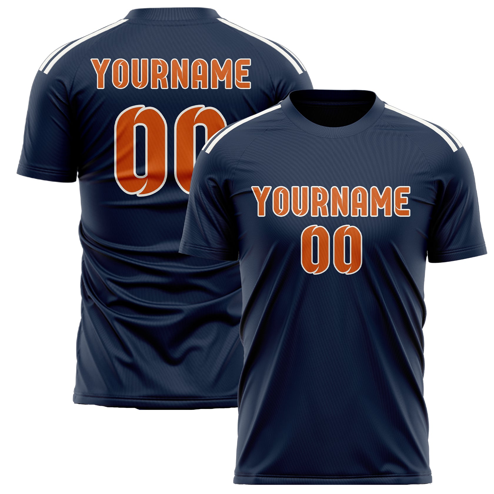 Custom Blue Orange Soccer Jersey