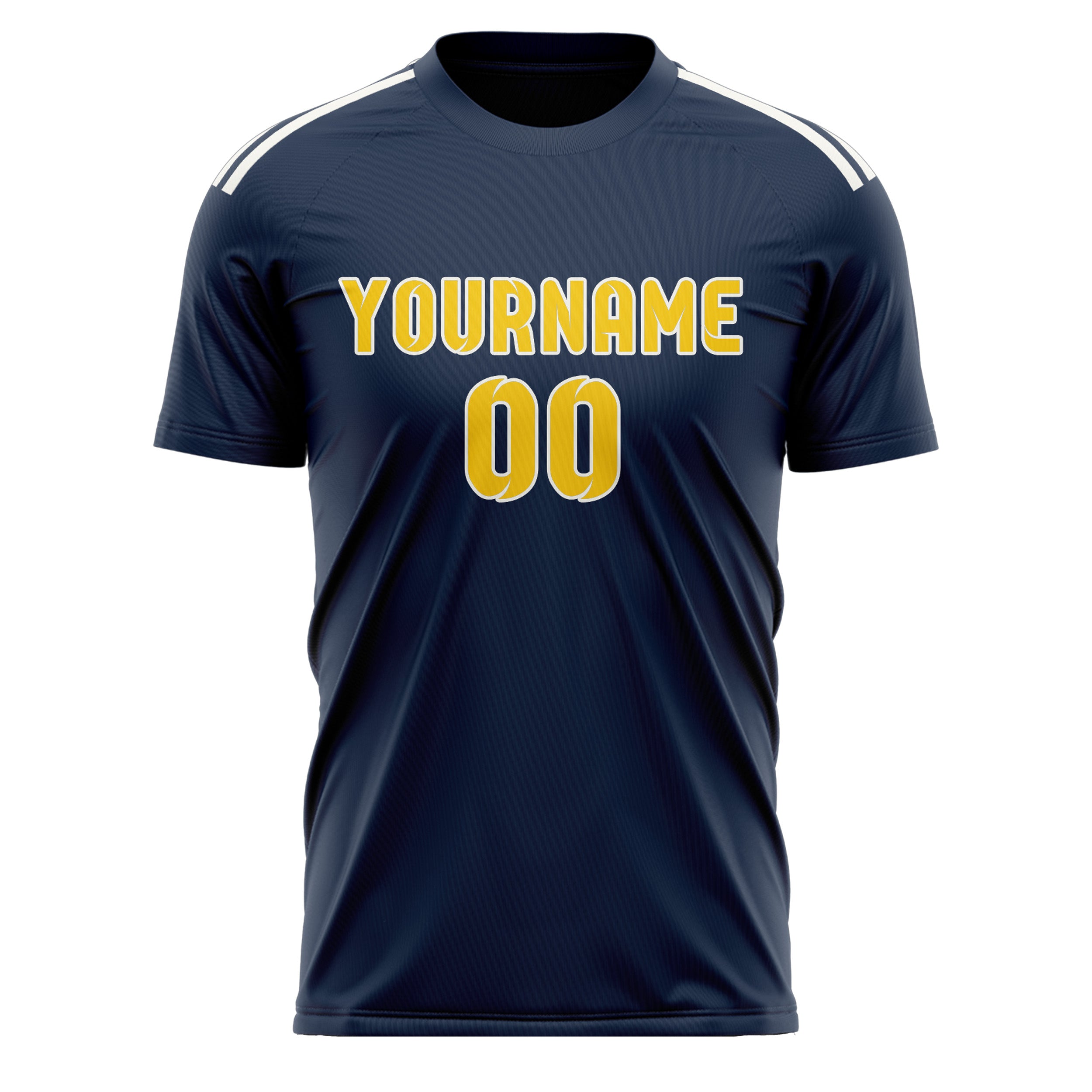 Custom Blue Gold Soccer Jersey