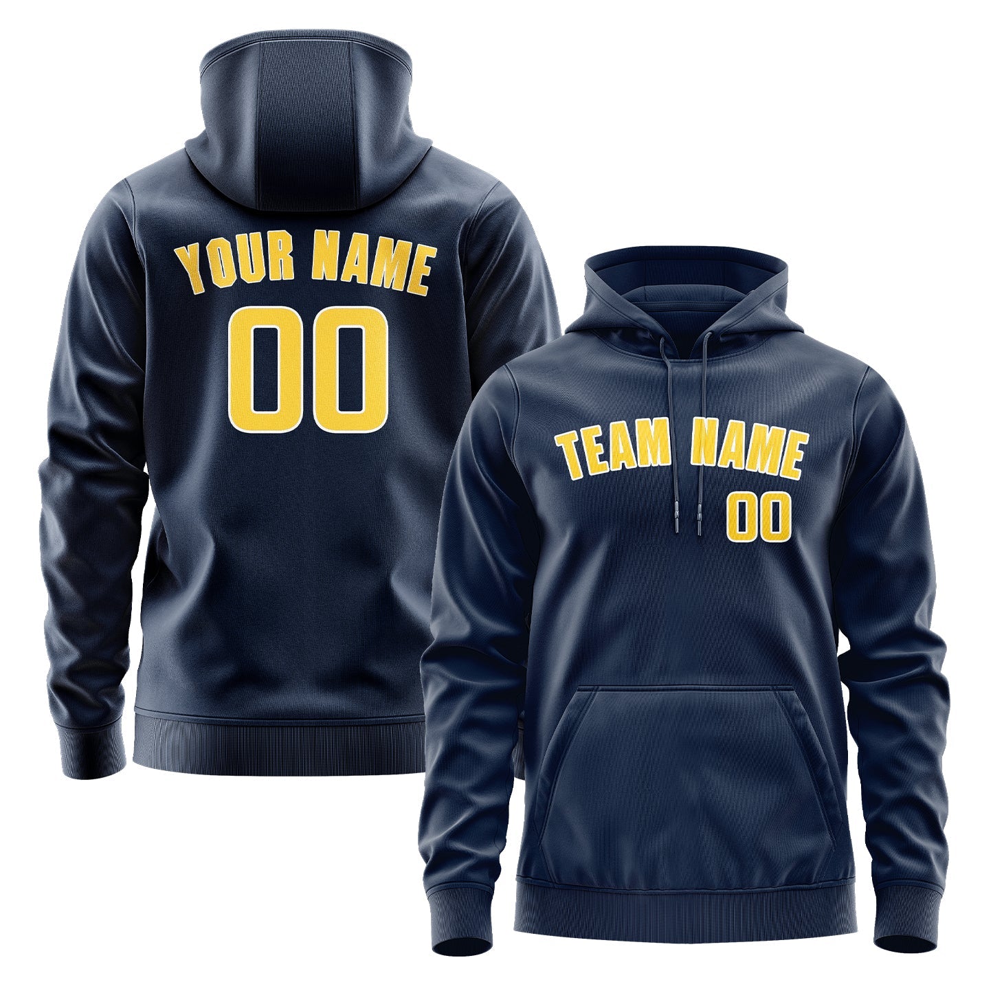 Custom Blue Gold Hoodie