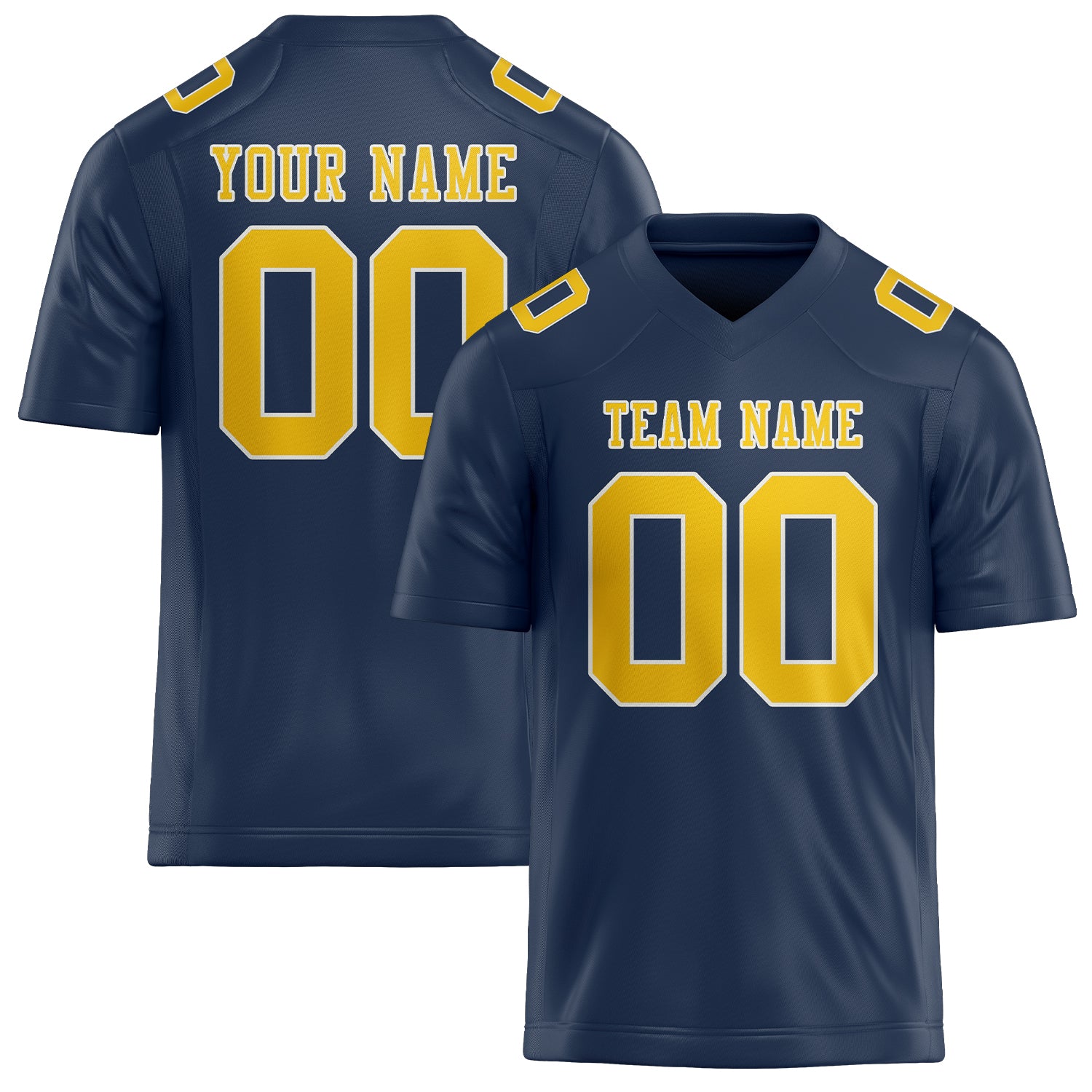 Custom Blue Gold Football Jersey
