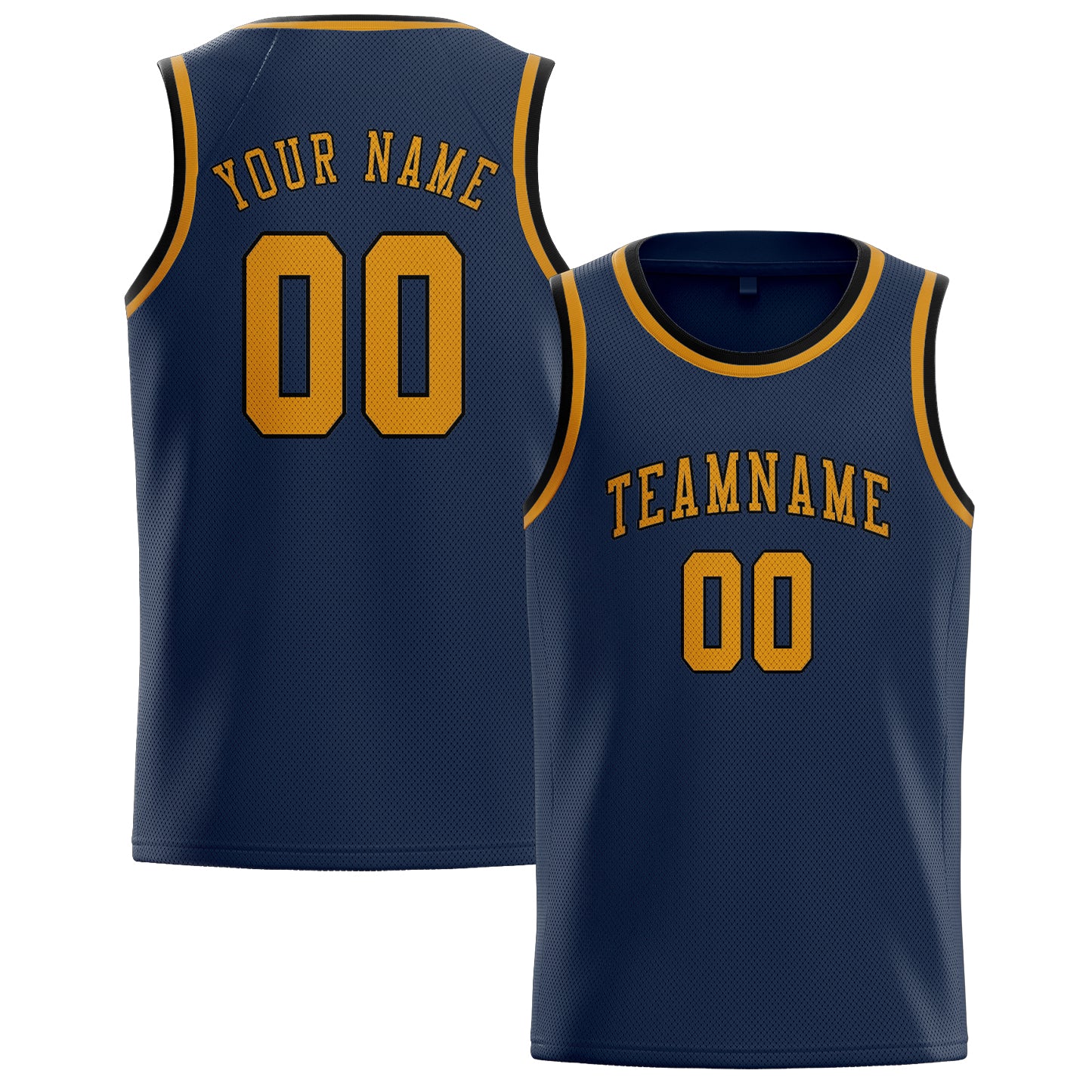 Custom Blue Yellow Basketball Jersey
