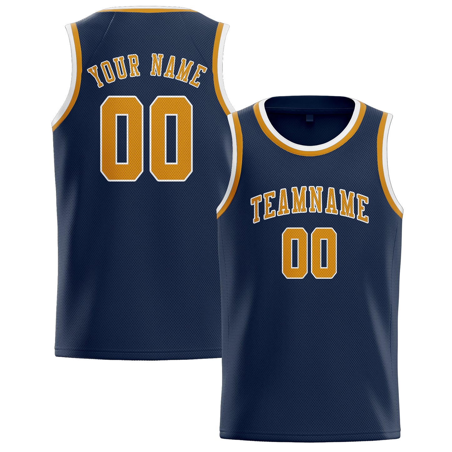 Custom Blue Yellow Basketball Jersey