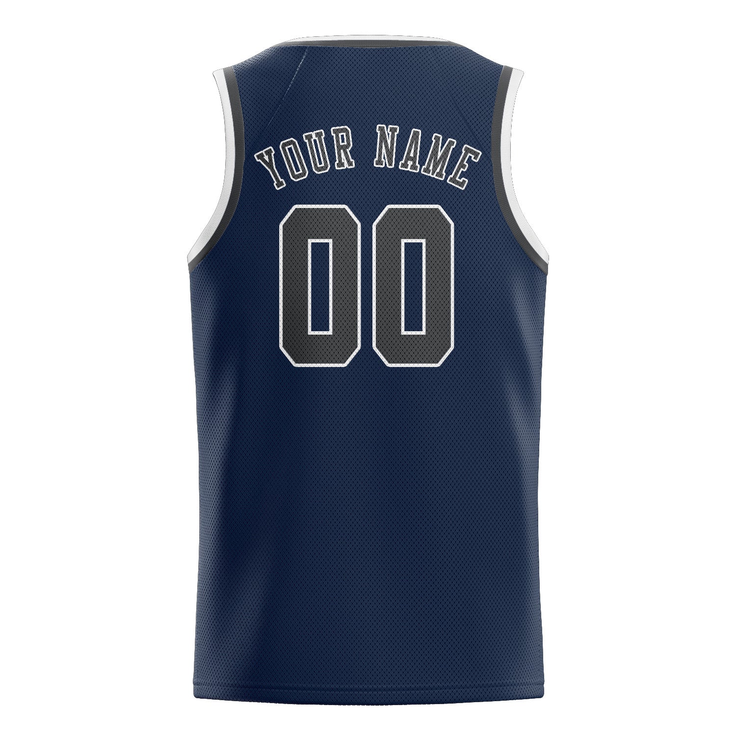 Custom Blue Dark Grey Basketball Jersey