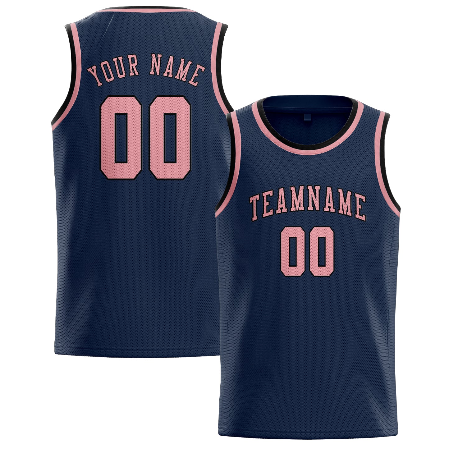 Custom Blue Light Pink Basketball Jersey