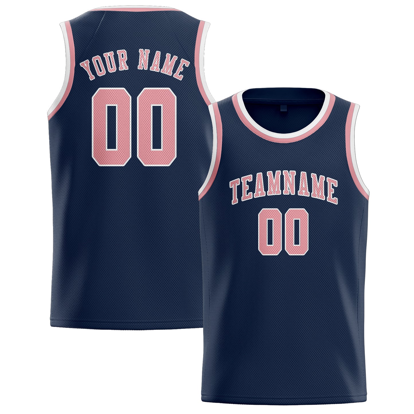 Custom Blue Light Pink Basketball Jersey