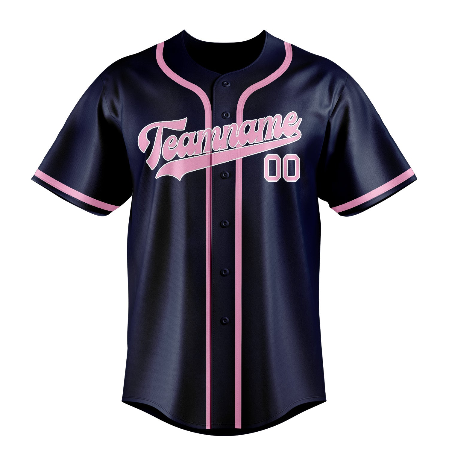 Custom Blue Light Pink Baseball Jersey