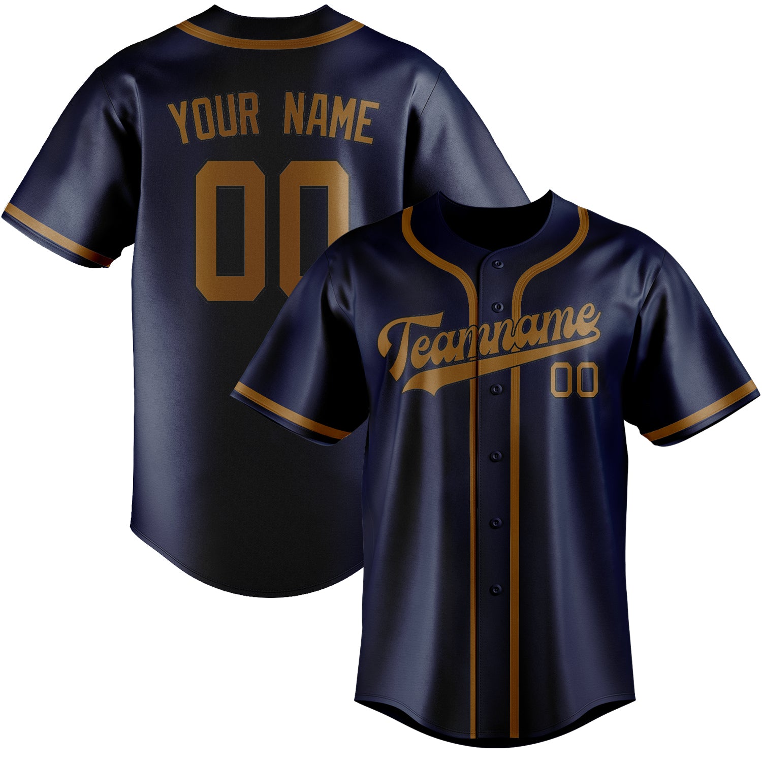Custom Blue Khaki Baseball Jersey