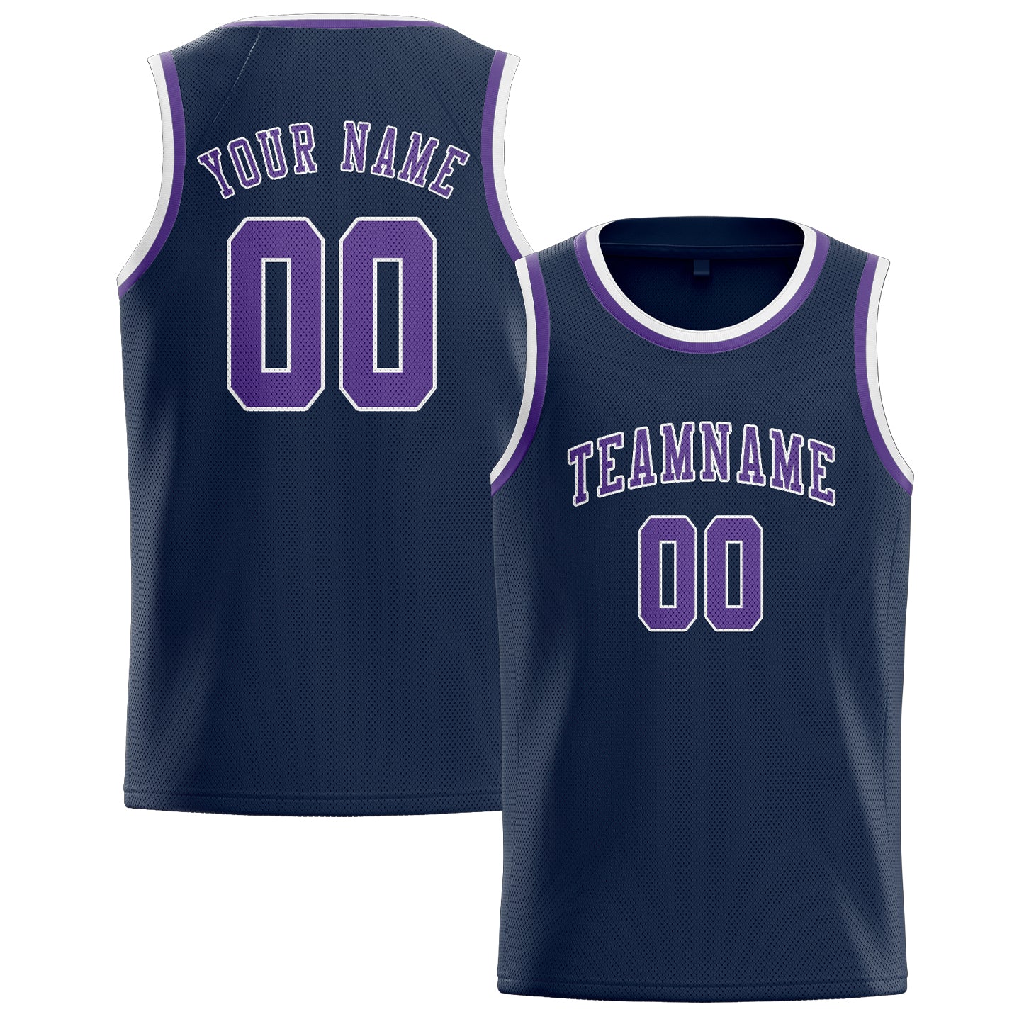 Custom Blue Light Purple Basketball Jersey