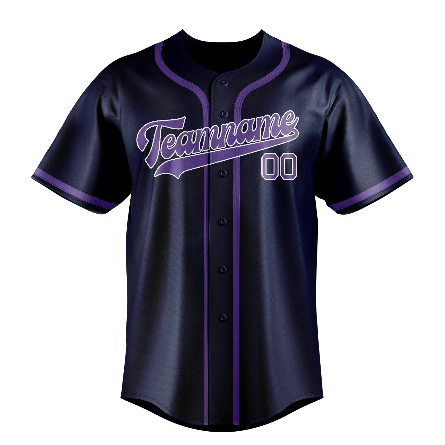 Custom Blue Light Purple Baseball Jersey