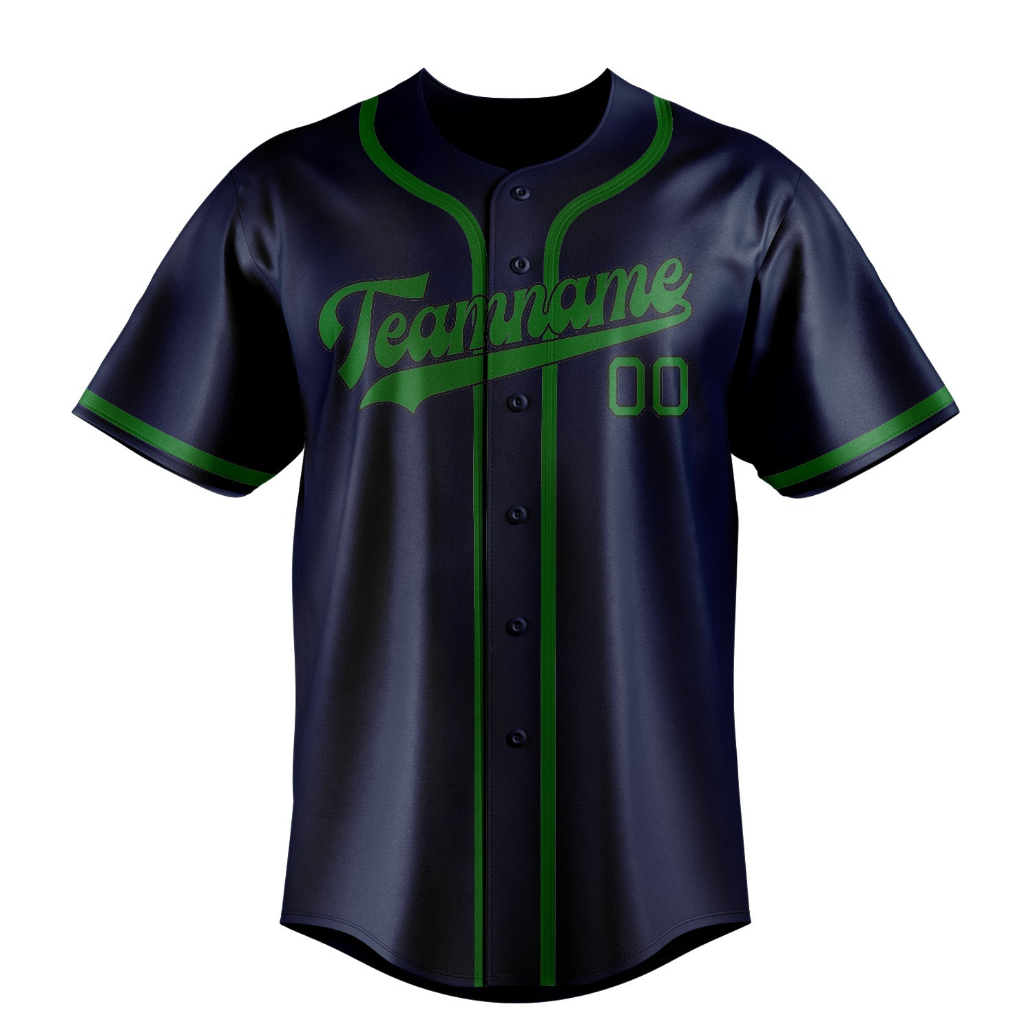 Custom Blue Emerald Green Baseball Jersey