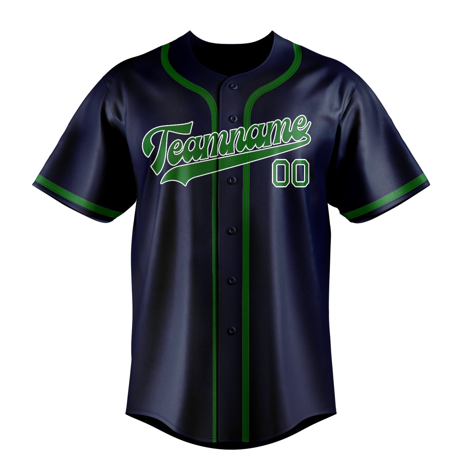 Custom Blue Emerald Green Baseball Jersey