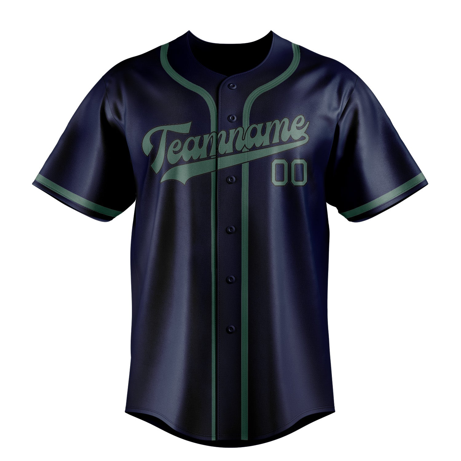 Custom Blue Blue Green Baseball Jersey
