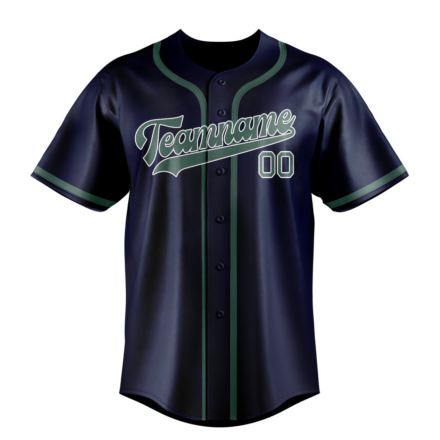 Custom Blue Blue Green Baseball Jersey