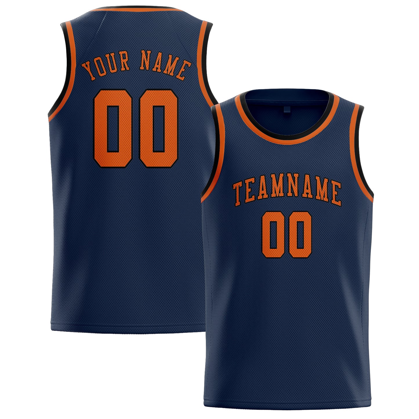Custom Blue Orange Basketball Jersey