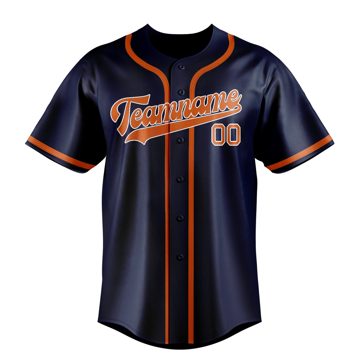 Custom Blue Orange Baseball Jersey