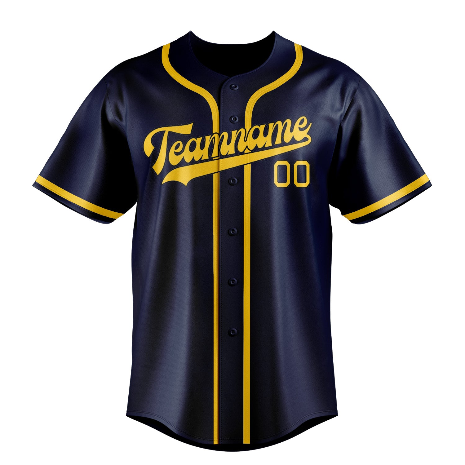 Custom Blue Gold Baseball Jersey