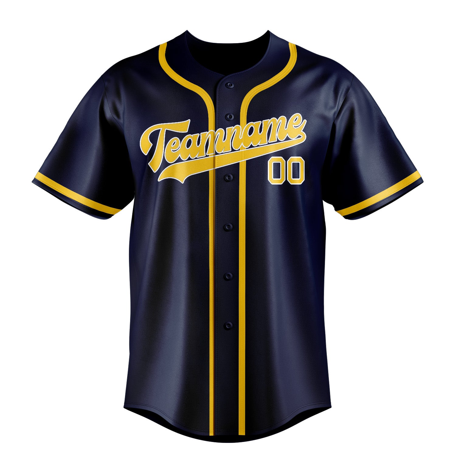 Custom Blue Gold Baseball Jersey