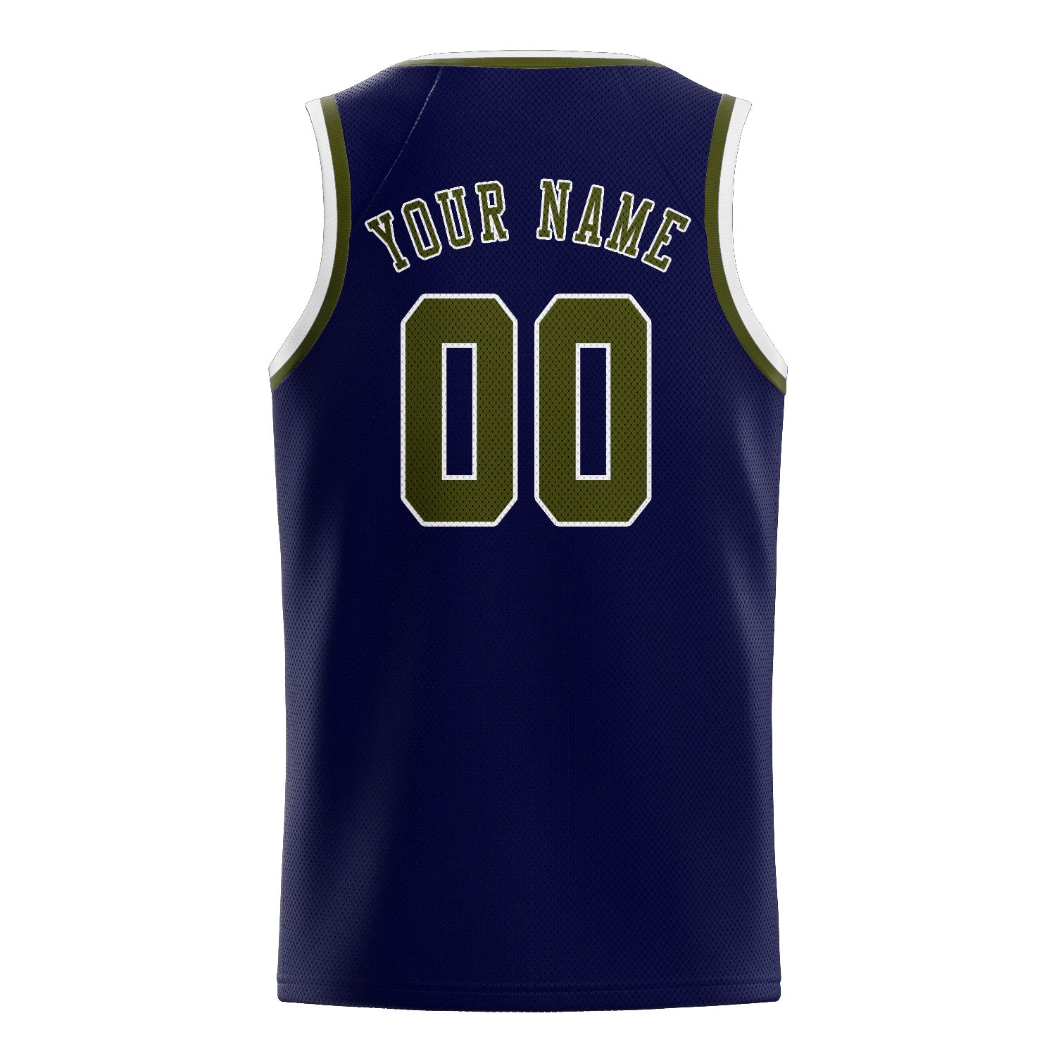 Custom Navy Olive Basketball Jersey