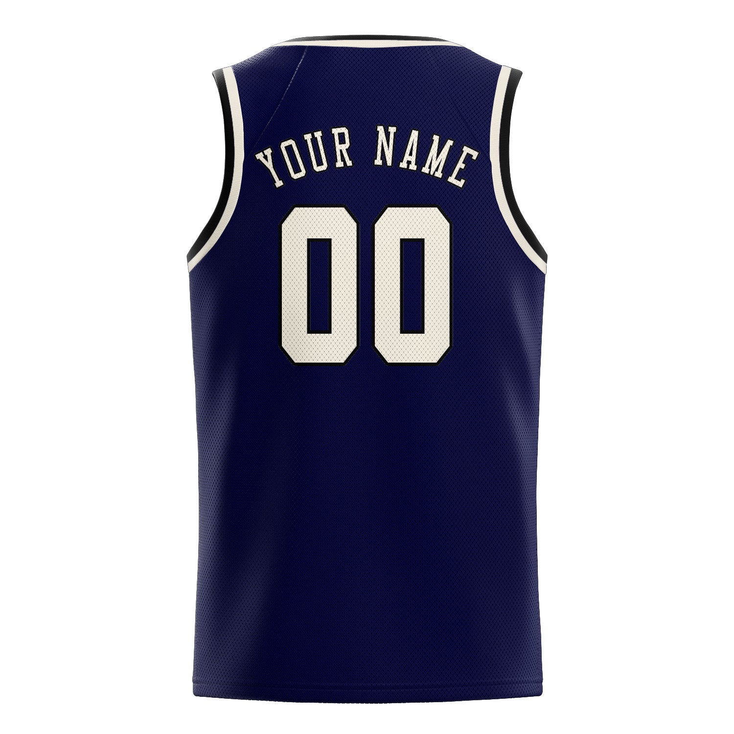Custom Navy Cream Basketball Jersey