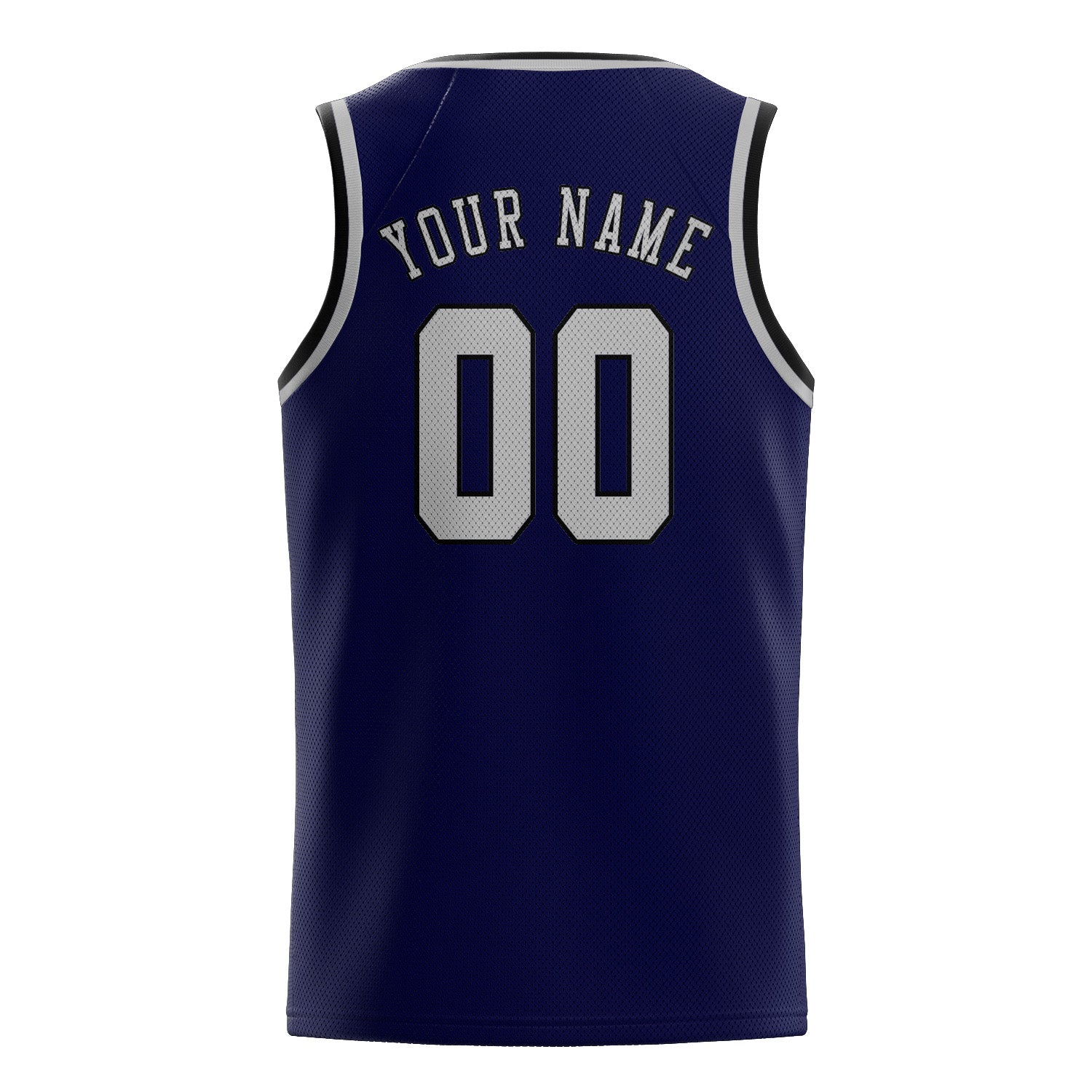 Custom Navy Gray Basketball Jersey