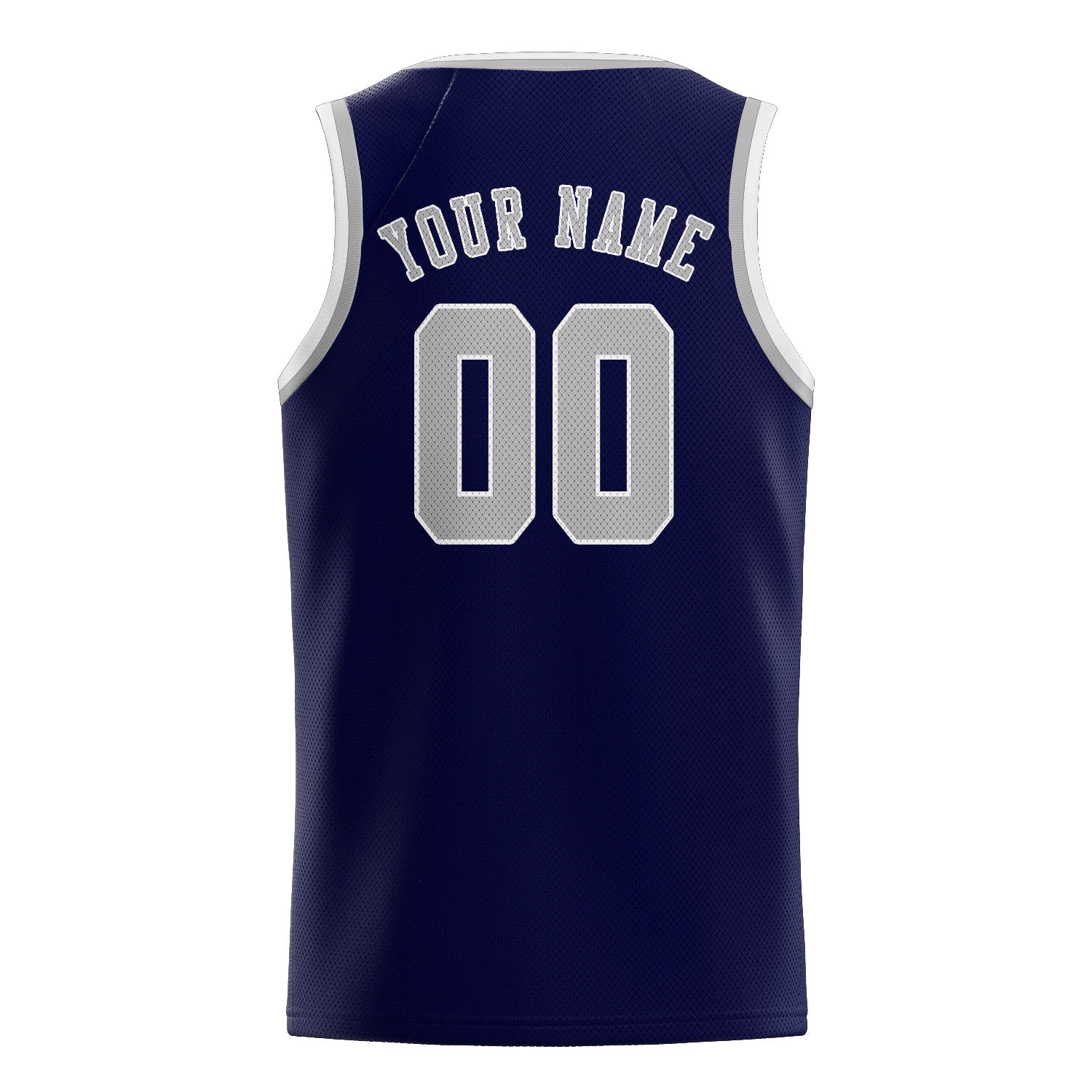 Custom Navy Gray Basketball Jersey