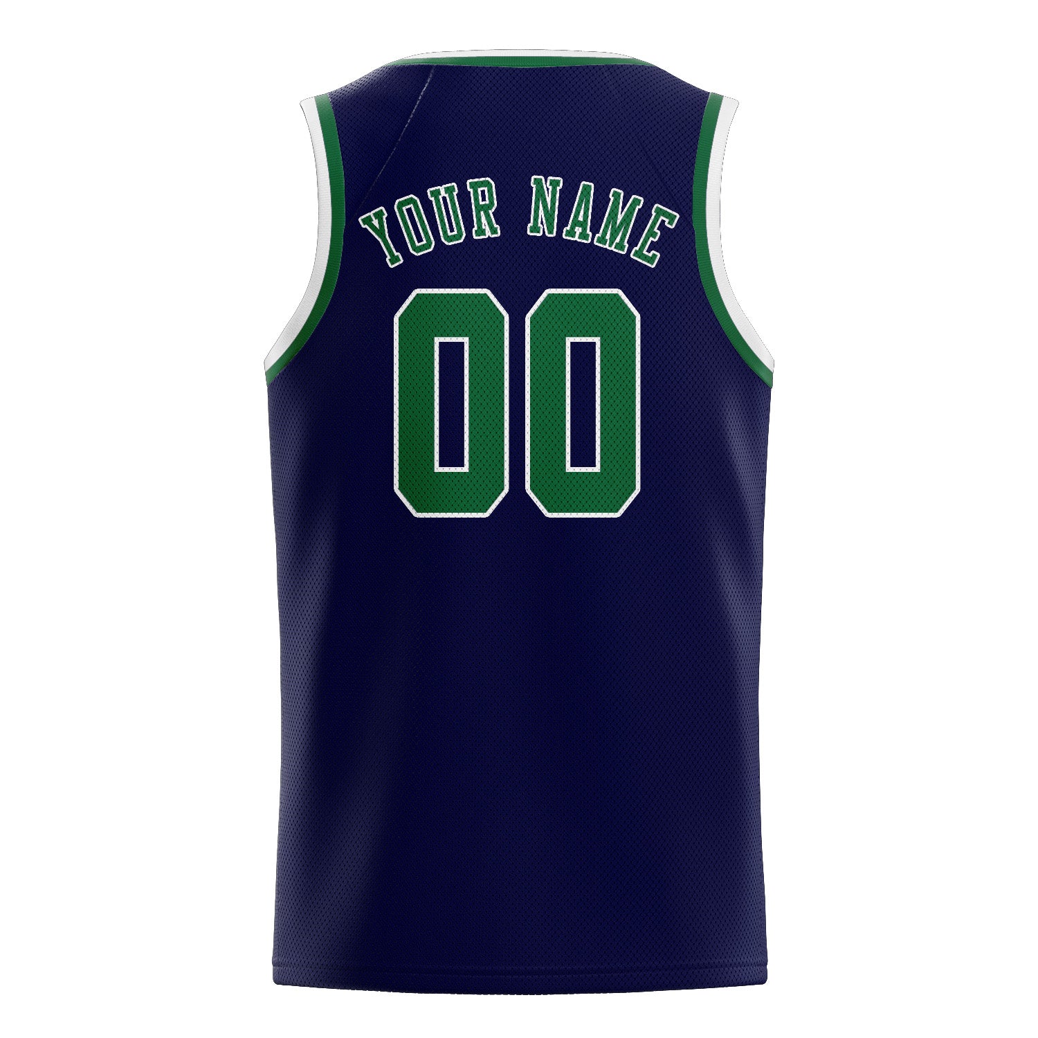 Custom Navy Green Basketball Jersey