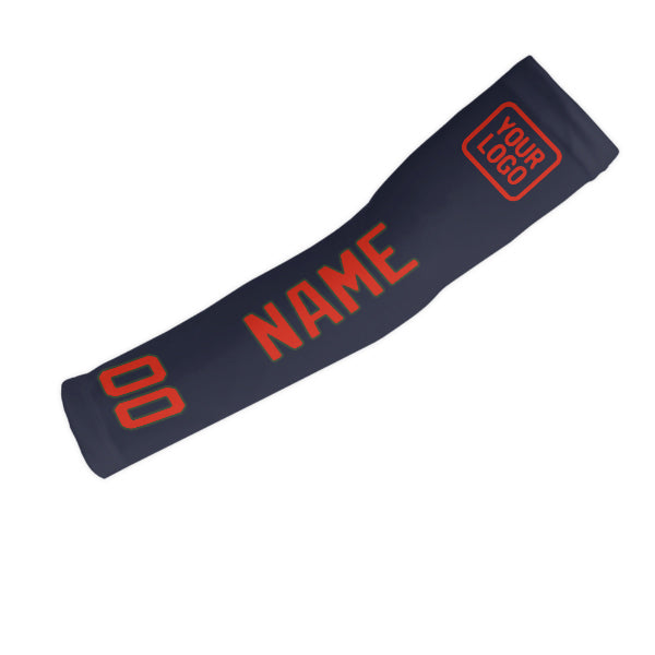 Custom Navy Orange Red Arm Sleeve